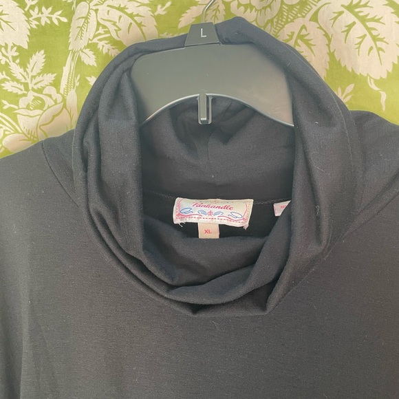 NWT Panhandle Cowl Neck Long Sleeve Tunic - Black - Picture 6 of 6